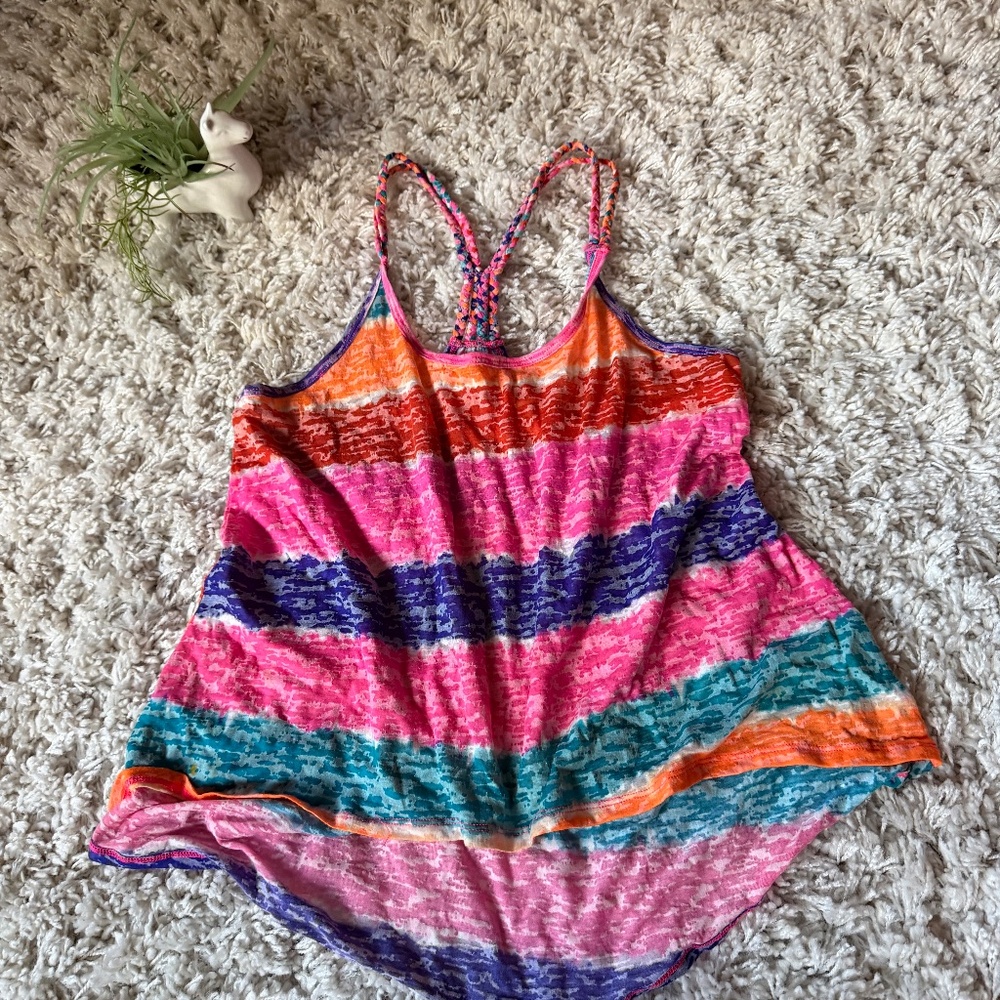 Colorful Xhilaration Multicolor colorful summer women’s striped Y2K Braided Stra - Picture 1 of 5